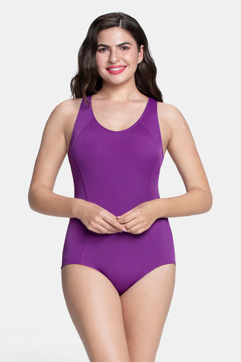 Buy Amante Bodysuit With Removable Pads - Grape Glow
